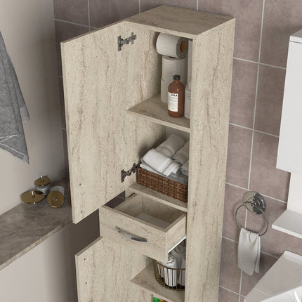 Fürdőszoba szekrény Selin 2 Doors 1 Drawer-VASBÚTOR