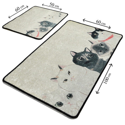 Fürdőszobaszőnyeg Szett (2 db) Angry Cats Djt-VASBÚTOR