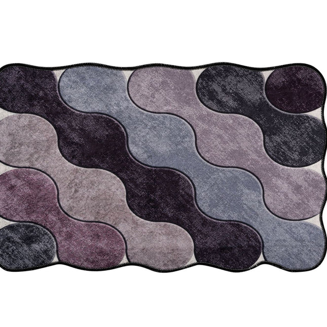 Fürdőszobaszőnyeg Szett (2 db) Circle - Purple-VASBÚTOR