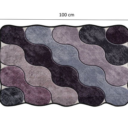 Fürdőszobaszőnyeg Szett (2 db) Circle - Purple-VASBÚTOR