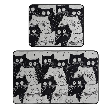 Fürdőszobaszőnyeg Szett (2 db) Fehér Cats-VASBÚTOR