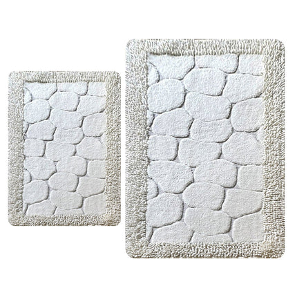 Fürdőszobaszőnyeg Szett (2 db) Stone - Ecru-VASBÚTOR