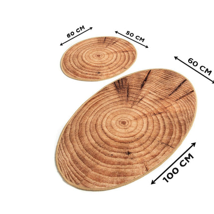 Fürdőszobaszőnyeg Szett (2 db) Wood Djt-VASBÚTOR