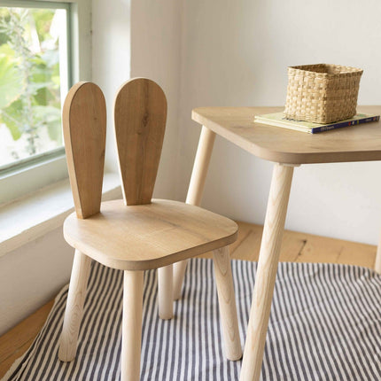 Gyerekasztal székekkel Bunny One Chair Set - Brown-VASBÚTOR