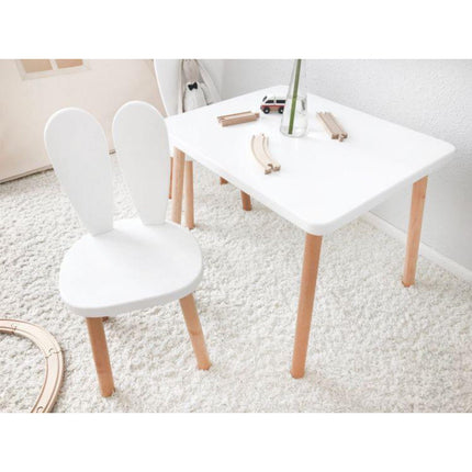 Gyerekasztal székekkel Bunny One Chair Set - White-VASBÚTOR