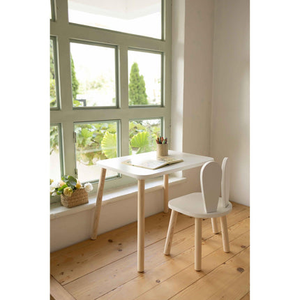 Gyerekasztal székekkel Bunny One Chair Set - White-VASBÚTOR