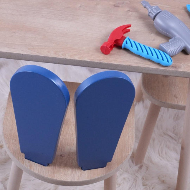 Gyerekasztal székekkel Bunny Two Chair Set - Blue, Brown-VASBÚTOR