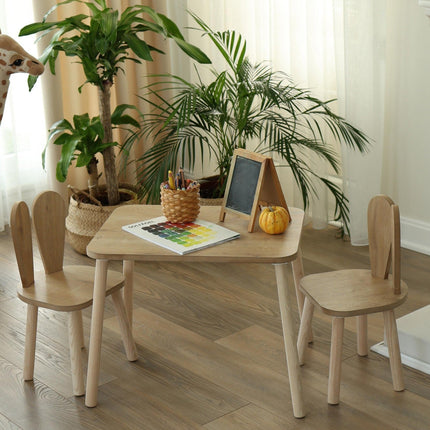 Gyerekasztal székekkel Bunny Two Chair Set - Brown-VASBÚTOR