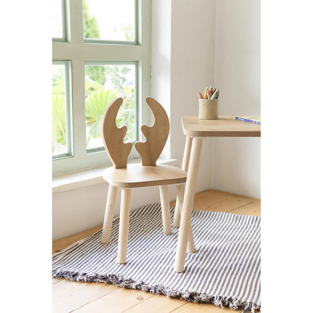 Gyerekasztal székekkel Deer One Chair Set - Brown-VASBÚTOR