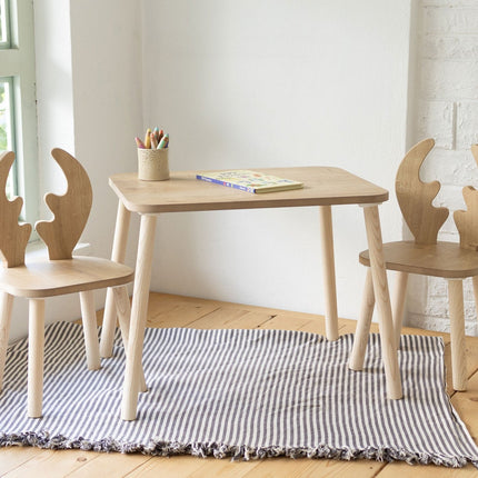 Gyerekasztal székekkel Deer Two Chair Set - Brown-VASBÚTOR