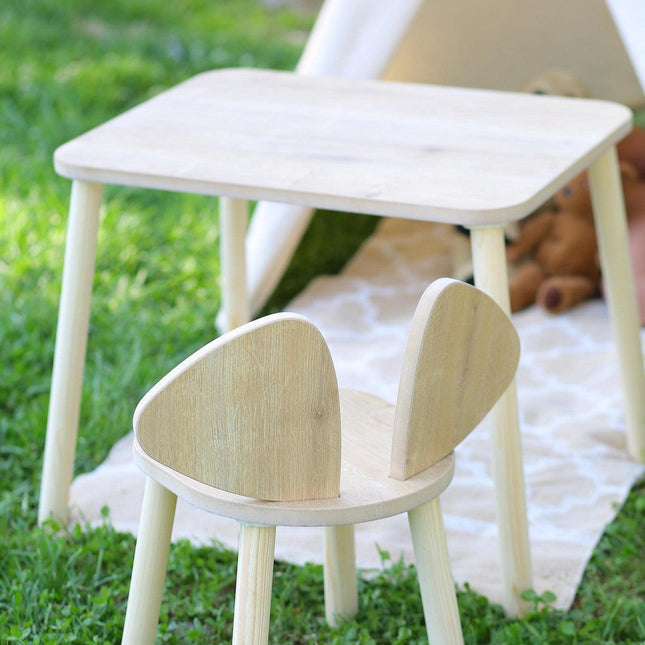 Gyerekasztal székekkel Mickey One Chair Set - Brown-VASBÚTOR