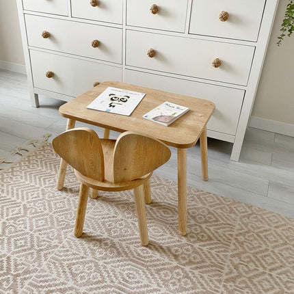 Gyerekasztal székekkel Mickey One Chair Set - Brown-VASBÚTOR