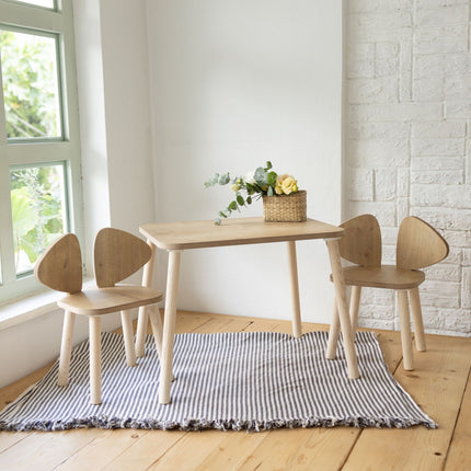 Gyerekasztal székekkel Mickey Two Chair Set - Brown-VASBÚTOR