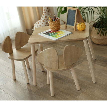 Gyerekasztal székekkel Mickey Two Chair Set - Brown-VASBÚTOR