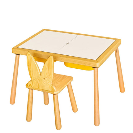 Gyerekasztal székekkel Table and Chair - Yellow-VASBÚTOR