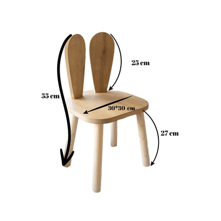 Gyerekszék Bunny Chair - Brown-VASBÚTOR