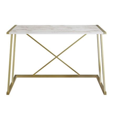 Íróasztal Anemon - White, Gold-VASBÚTOR