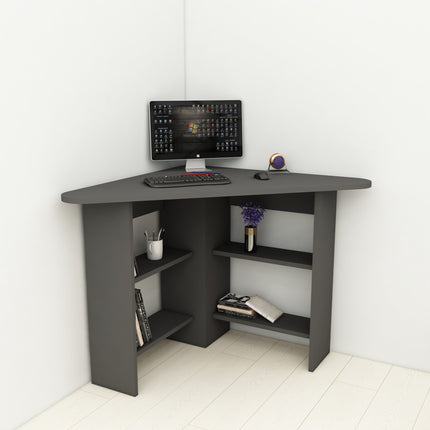 Íróasztal Corner - Antracit-VASBÚTOR