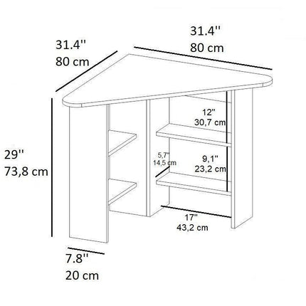 Íróasztal Corner - Sapphire Oak-VASBÚTOR