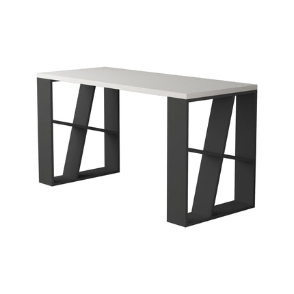 Íróasztal Honey - White, Anthracite-VASBÚTOR