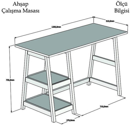 Íróasztal Perla - Walnut-VASBÚTOR