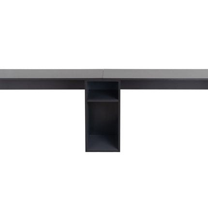 Íróasztal Twin Study Desk - Antracit, Fekete-VASBÚTOR