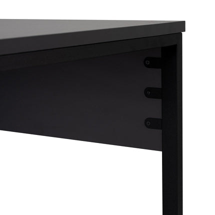 Íróasztal Twin Study Desk - Antracit, Fekete-VASBÚTOR
