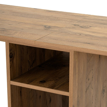 Íróasztal Twin Study Desk - Atlantic Pine, Fekete-VASBÚTOR