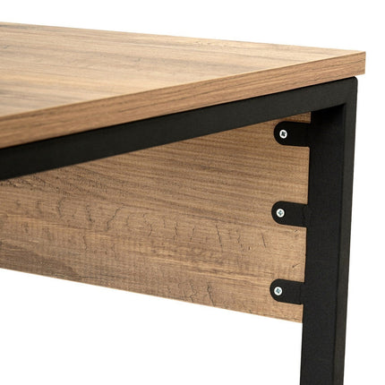 Íróasztal Twin Study Desk - Atlantic Pine, Fekete-VASBÚTOR