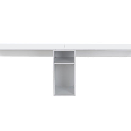 Íróasztal Twin Study Desk - Fehér, Arany-VASBÚTOR