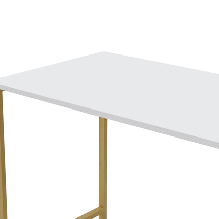 Íróasztal Twin Study Desk - Fehér, Arany-VASBÚTOR