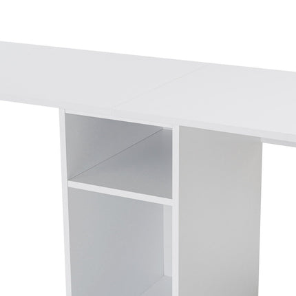 Íróasztal Twin Study Desk - Fehér, Arany-VASBÚTOR