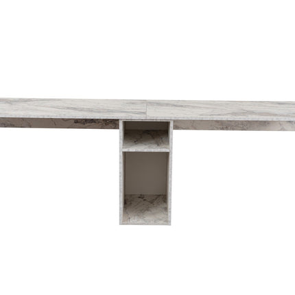Íróasztal Twin Study Desk - Freesia Marble, Fekete-VASBÚTOR