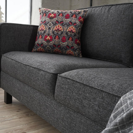 Kétszemélyes kanapé Kale Linen - Antracit-VASBÚTOR