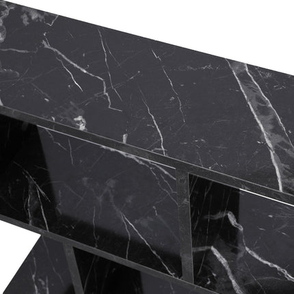 Kis asztal Life - Fekete, Marble-VASBÚTOR