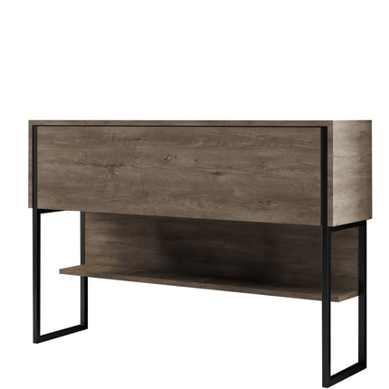 Komód Luxe - Black, Walnut-VASBÚTOR