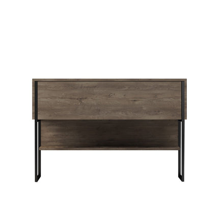 Komód Luxe - Black, Walnut-VASBÚTOR