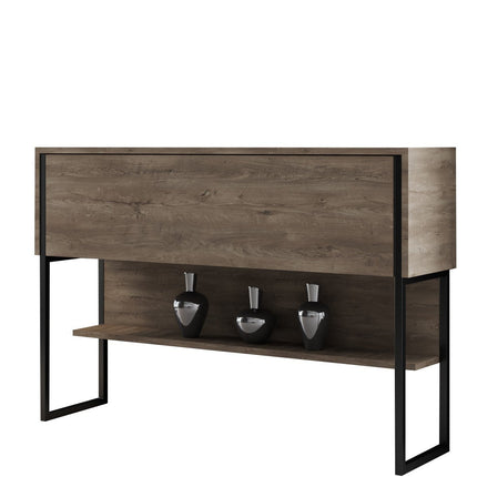 Komód Luxe - Black, Walnut-VASBÚTOR