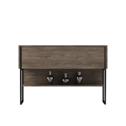 Komód Luxe - Black, Walnut-VASBÚTOR