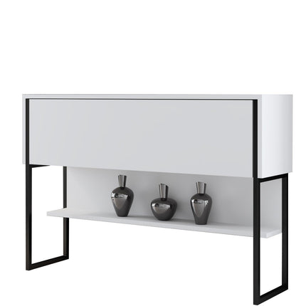 Komód Luxe - Black, White-VASBÚTOR