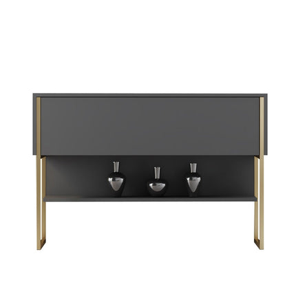 Komód Luxe - Gold, Anthracite-VASBÚTOR