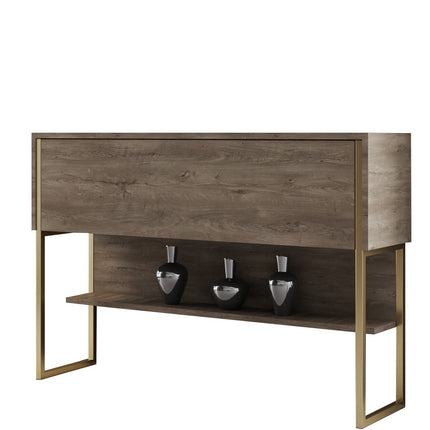 Komód Luxe - Gold, Walnut-VASBÚTOR