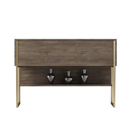Komód Luxe - Gold, Walnut-VASBÚTOR