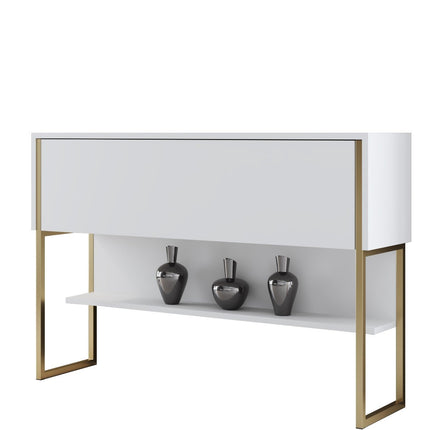 Komód Luxe - Gold, White-VASBÚTOR