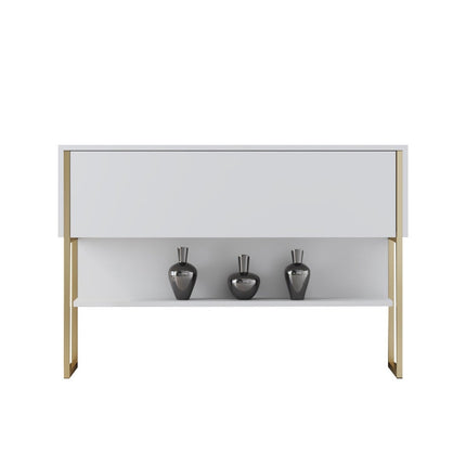 Komód Luxe - Gold, White-VASBÚTOR