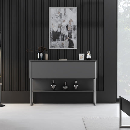 Komód Luxe - Silver, Anthracite-VASBÚTOR