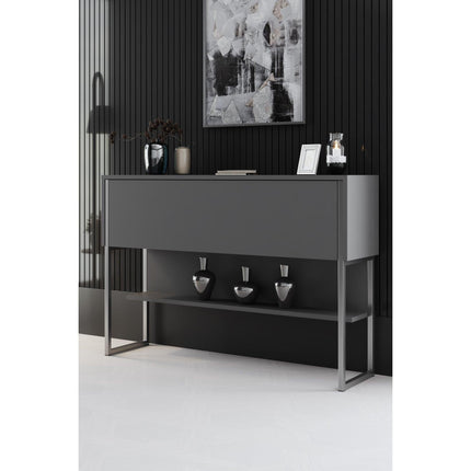 Komód Luxe - Silver, Anthracite-VASBÚTOR