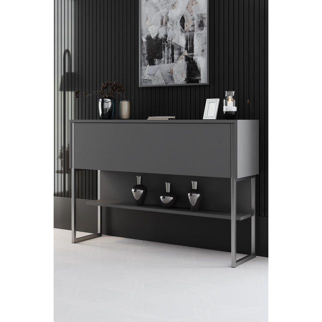 Komód Luxe - Silver, Anthracite-VASBÚTOR