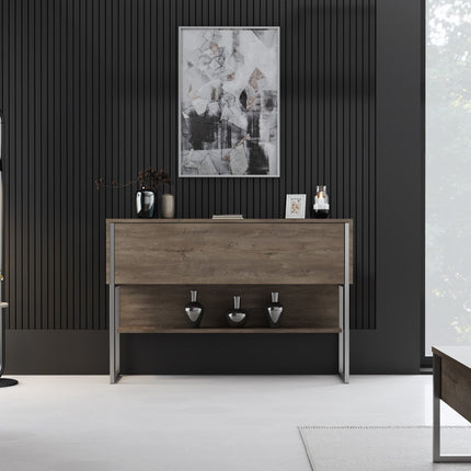 Komód Luxe - Silver, Walnut-VASBÚTOR
