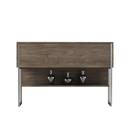 Komód Luxe - Silver, Walnut-VASBÚTOR